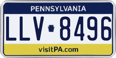 PA license plate LLV8496