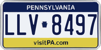 PA license plate LLV8497