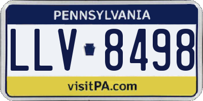 PA license plate LLV8498