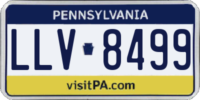 PA license plate LLV8499