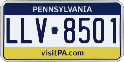 PA license plate LLV8501