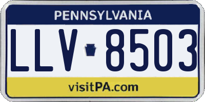 PA license plate LLV8503