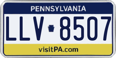 PA license plate LLV8507