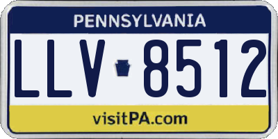 PA license plate LLV8512
