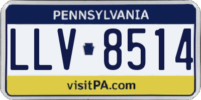 PA license plate LLV8514