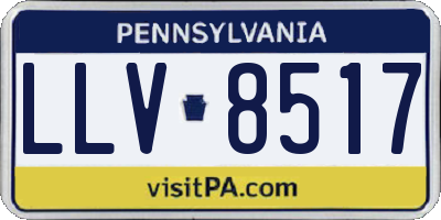 PA license plate LLV8517