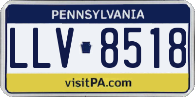 PA license plate LLV8518