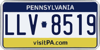 PA license plate LLV8519