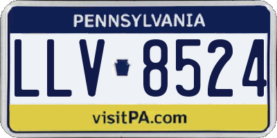 PA license plate LLV8524