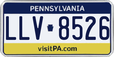PA license plate LLV8526