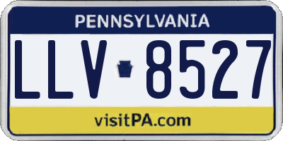 PA license plate LLV8527