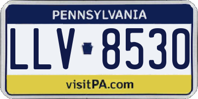 PA license plate LLV8530