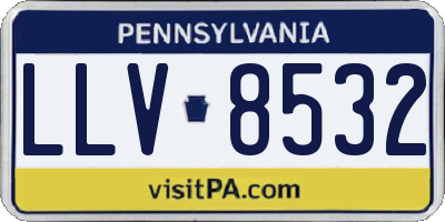 PA license plate LLV8532