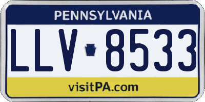 PA license plate LLV8533