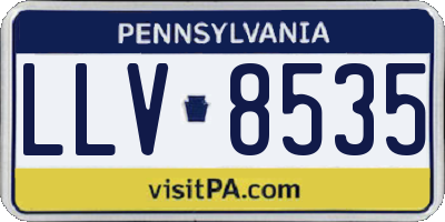 PA license plate LLV8535