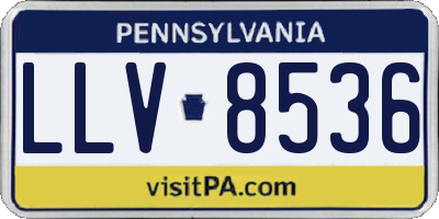 PA license plate LLV8536