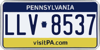 PA license plate LLV8537