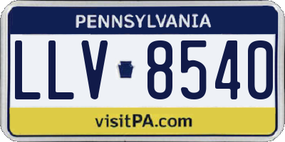 PA license plate LLV8540