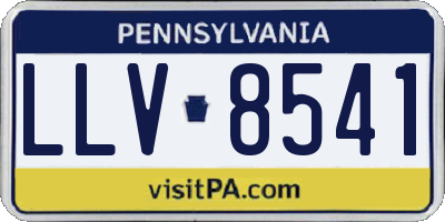 PA license plate LLV8541