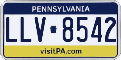 PA license plate LLV8542
