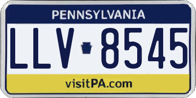 PA license plate LLV8545