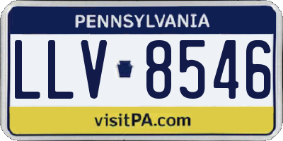 PA license plate LLV8546