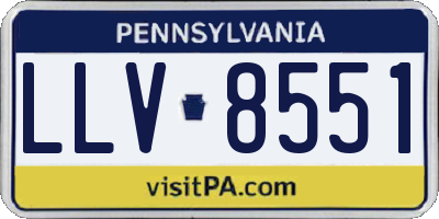PA license plate LLV8551