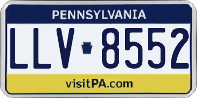 PA license plate LLV8552