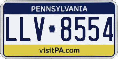 PA license plate LLV8554