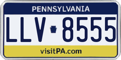 PA license plate LLV8555