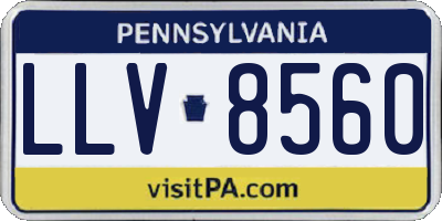 PA license plate LLV8560