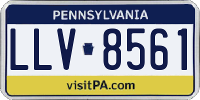 PA license plate LLV8561