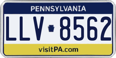 PA license plate LLV8562