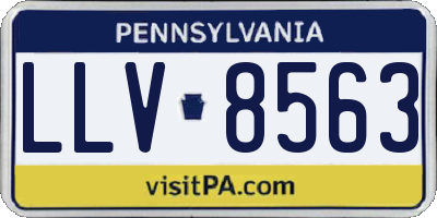 PA license plate LLV8563