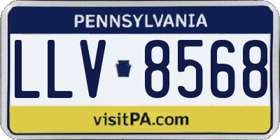 PA license plate LLV8568