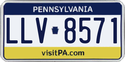 PA license plate LLV8571