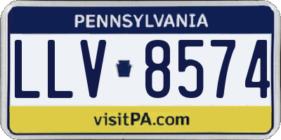 PA license plate LLV8574