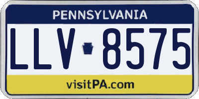 PA license plate LLV8575