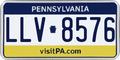 PA license plate LLV8576