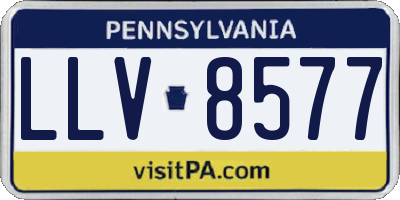 PA license plate LLV8577