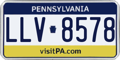 PA license plate LLV8578