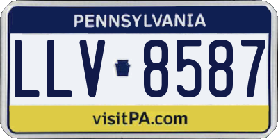 PA license plate LLV8587