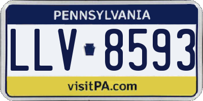 PA license plate LLV8593