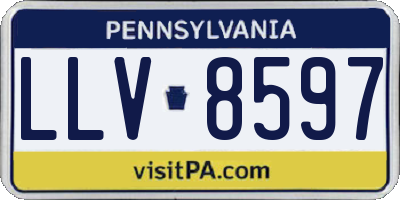 PA license plate LLV8597