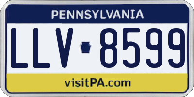 PA license plate LLV8599