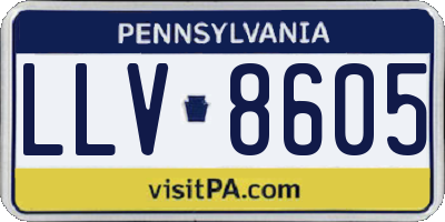 PA license plate LLV8605