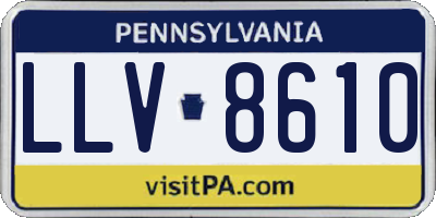 PA license plate LLV8610