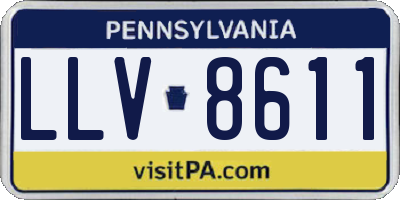 PA license plate LLV8611