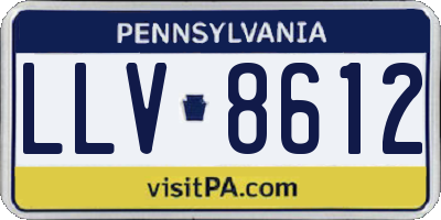 PA license plate LLV8612