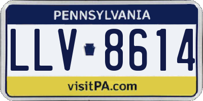 PA license plate LLV8614